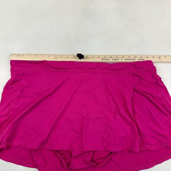 NWT Catalina Swimwear Pink Faux Wrap Skort Skirt W/ Shorts Plus Size 3X Stretch - Picture 10 of 11